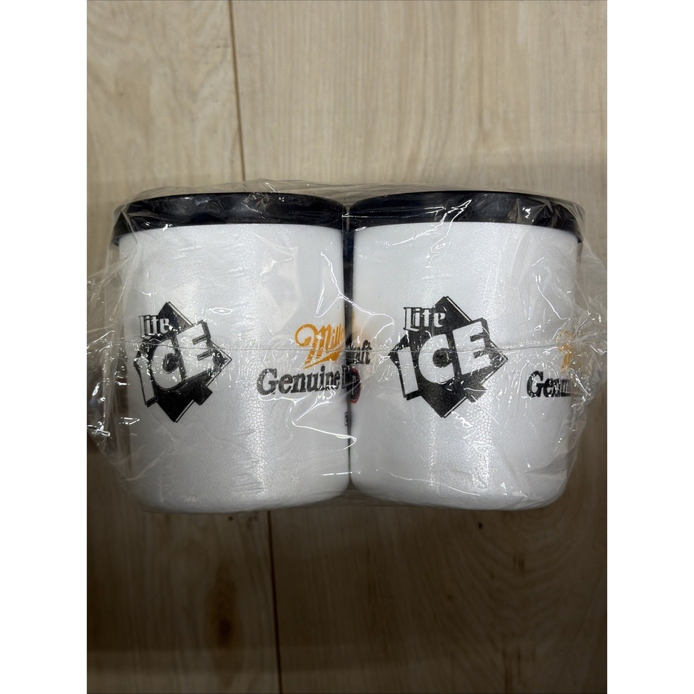 Vintage Miller Lite Styrofoam Beer Can Koozie Lot of 4  coozie light foam Lifoam
